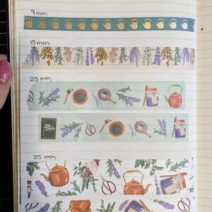Archer and Olive Washi Tape "Botanist" Set - 1M Sample